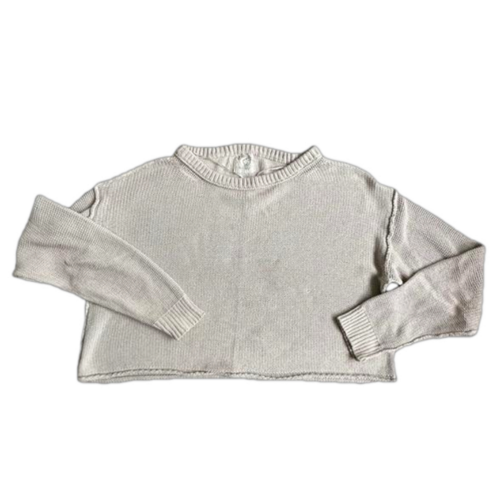 We The Free cropped sweater with long sleeves size S Beige